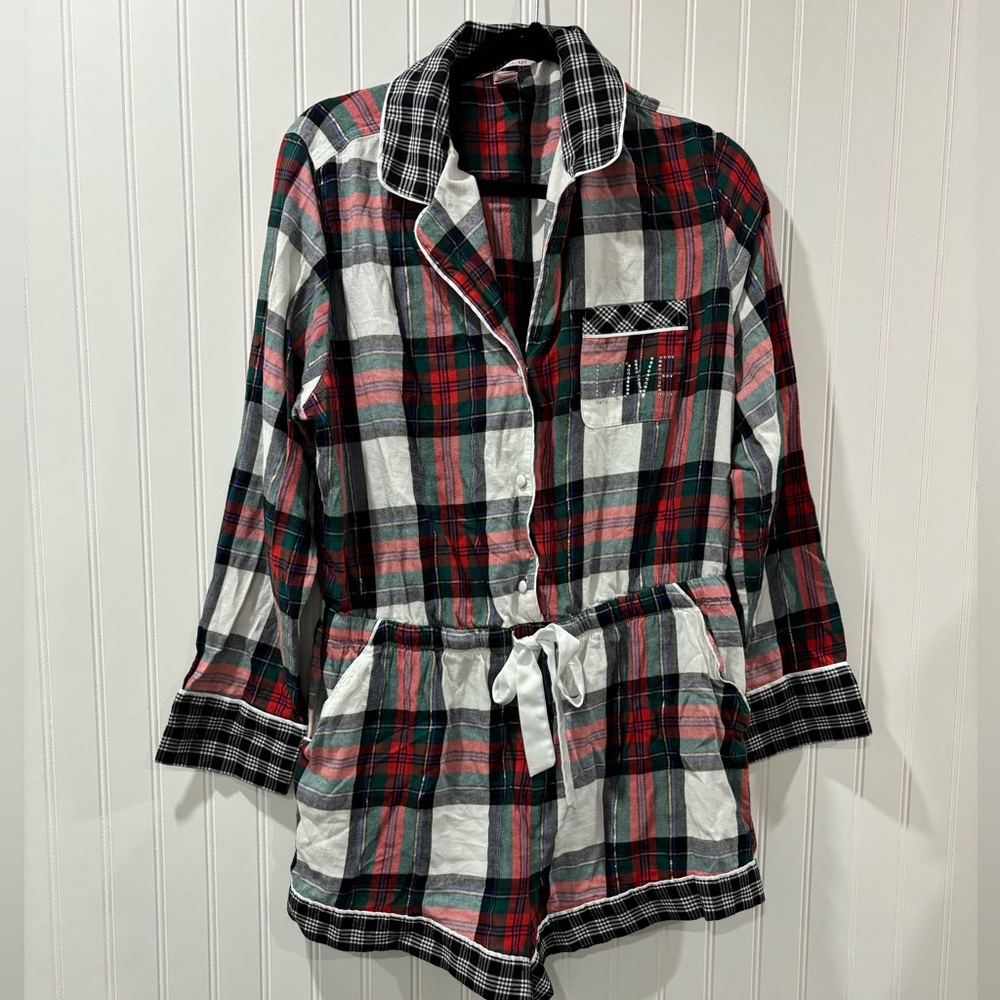 Victorias Secret plaid pj romper